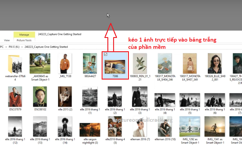 Mở hình ảnh trong Capture One
