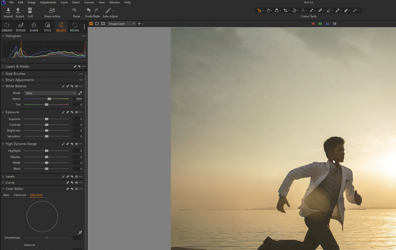 Làm quen với giao diện cơ bản Capture One