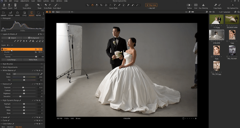 Tính năng AI trong Capture One 2023 giúp tách chủ thể, chỉnh màu, tạo vùng chọn nhanh và chính xác.