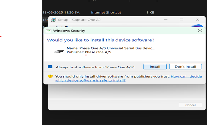 Nhấn Install